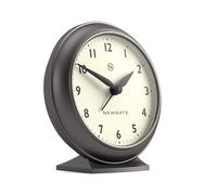 NEWGATE® Pacific Réveil | Petite Alarme rétro | Gris Graphite métallique | Design Moderne du Milieu du siècle | Idéal pour la Table de Chevet, Le Bureau, l’étagère et la cheminée