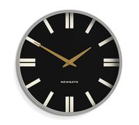 NEWGATE® Plaza Horloge Murale Horloge Murale Ronde - Horloge de Cuisine - Boîtier à Coupe Droite Profonde - Cadran marqueur (revêtement Gris)