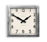 NEWGATE® Quad Horloge Murale | Grand Cadran carré Poli en Acier Inoxydable | 40 cm | Horloge emblématique de Style Industriel du Milieu du siècle pour la Cuisine, Le Salon ou Le Bureau