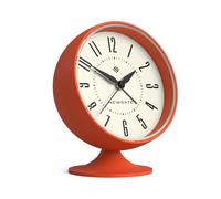 NEWGATE® Spheric réveil | Design rétro dôme Iconique | Orange | Finition caoutchouc douce | Idéal pour chevet, bureau ou étagère | Accessoire mid-century pour chambre et bureau