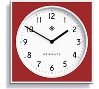Newgate The Cube Clock Horloge murale en blanc et rouge