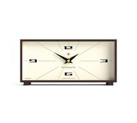 NEWGATE® Thunderbird Horloge de Bureau | Design rectangulaire Contemporain rétro | Brun Moka | Style Moderne du Milieu du siècle pour Bureau, Manteau de cheminée, Dessus de Table ou étagère