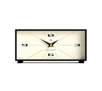 NEWGATE® Thunderbird Horloge de Bureau | Design rectangulaire Contemporain rétro | Noir | Style Moderne du Milieu du siècle pour Bureau, Manteau de cheminée, Dessus de Table ou étagère