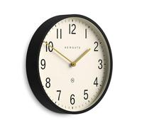 NEWGATE® Universal Horloge Murale | Grande Horloge Classique Moderne en métal | 43 cm | Étui Profond en Noir Mat | Nombres Arabes | Style du Milieu du siècle pour Cuisine, Salon ou Bureau