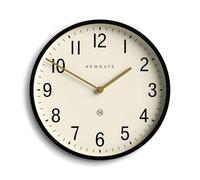 NEWGATE® Universal Horloge Murale | Grande Horloge Classique Moderne en métal | 43cm | Boîtier Profond en Noir Mat | Nombres en Arabe | Style du Milieu du siècle pour Cuisine, Salon ou Bureau