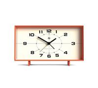 NEWGATE® Wideboy réveil | Design rétro rectangulaire | Citrouille Orange | Cadran du Milieu du siècle | Idéal pour Chevet, Bureau, Manteau de cheminée ou étagère | Accessoire rétro pour Chambre