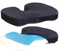 newgen medicals 2 Coussins dassise à mémoire de Forme avec Gel et revêtement antidérapant