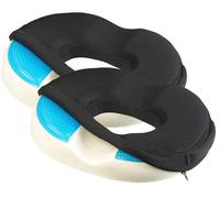 Newgen Medicals 2 coussins d'assise ergonomiques en mousse à mémoire de forme avec gel