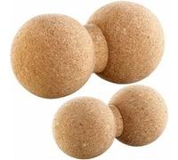 2 doubles balles de massage et dexercice en liège Ø 6,5 et 8 cm [Newgen Medicals]