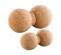 Newgen Medicals 2 doubles balles de massage et d'exercice en liège Ø 6,5 et 8 cm
