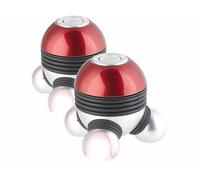 Newgen Medicals 2 mini appareils de massage vibrants avec 3 têtes et éclairage LED