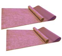 Newgen Medicals 2 tapis de yoga et de gymnastique double face en jute 183 x 61 cm