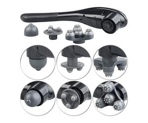 Newgen Medicals Appareil de massage par vibrations 13 W avec 5 modes, 5 niveaux d'intensité & 3 têtes de massage