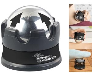 Newgen Medicals Masseur roll-on rafraîchissant en acier inoxydable, avec support à rotation 360°
