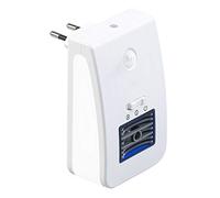 newgen medicals Prise purificateur d'air : purificateur d'air ioniseur 2 en 1 et veilleuse, capteur PIR et capteur de lumière, jusqu'à 20 m² (fumée, prise générateur d'ozone, détecteur de mouvement)
