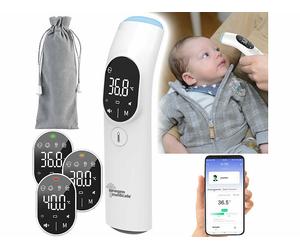 Newgen Medicals Thermomètre infrarouge sans contact connecté IRT-55.app