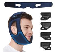 NEWGO Lot de 4 compresses de refroidissement pour dents de sagesse - Pour soulager la douleur de la mâchoire, TMJ, chirurgie orale, enlèvement des dents et implants dentaires - Réutilisables - Bleu