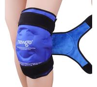 NEWGO XXL Poche de Glace Genou Réutilisable, Thérapie Chaude et Froide pour Chirurgie Remplacement du genou, Soulager la Douleur au Genou Gonflement, Entorses, Ecchymoses