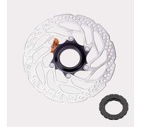 Newgoal Disque de frein de vélo adapté au rotor de frein à disque de verrouillage central Shimano RT30 160mm/180mm/disque de frein de vélo de route de montagne à verrouillage central（180MM）