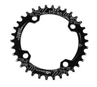 Newgoal Maillon de chaîne de vélo 32 T / 34 T / 36 T/pignon Large et étroit BCD 104, utilisé pour Le vélo de Route et la Modification du vélo de Montagne Disque de chaîne Unique Noir 34T