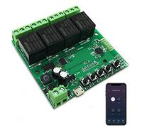 Newgoal Module de relais de commutateur intelligent WiFi 4 canaux, application TUYA/Smart Life pour la télécommande de la maison intelligente, compatible avec Alexa/Google Assistant