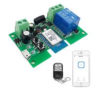 Newgoal WiFi jog/module de relais autobloquant commutateur momentané WiFi avec télécommande RF 433 MHz (application Tuya SmartLife)