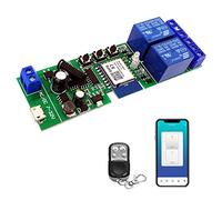 Newgoal WiFi Smart Switch Inching Module de relais à verrouillage automatique, pour le contrôle d'accès bricolage, ouvre-porte de garage avec télécommande 433RF (ST-DC2TY-RF)