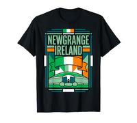 Newgrange Drapeau Irlande Passage Tomb Monument Rétro Art T-Shirt
