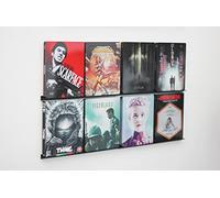 NewGround Designs Barre pour DVD et Bluray, support mural, étagère d'affichage (pour 8 films), Steelbook, support, support mural
