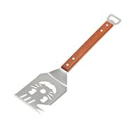 NEWHE Couverts de barbecue multifonction 7 en 1 avec manche en bois et spatule en acier inoxydable | Cadeaux de barbecue pour hommes et fans de barbecue (ensemble d'accessoires de barbecue de qualité