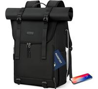 NEWHEY Sac a Dos Homme Femme Résistant à L'eau Sac à Dos pour Ordinateur Portable 17,3 Pouces Sac a Dos Voyage Grand avec Port de USB pour École Travail Loisirs Randonnée
