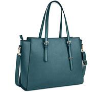 NEWHEY Sac Cabas Femmes Grand PU Cuir Sac de Cours Sac Ordinateur Portable Sac a Main pour Les Cours Lycee 15.6 Pouces Vert Foncé