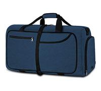 NEWHEY Sac de Voyage Pliable Homme Résistant à l'eau Grand Léger Sac de Sport Camping Randonnée Pliant 80L Gris