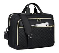 NEWHEY Sacoche pour Ordinateur Portable Femme 17.3 Pouces Grand Sac Pc Portable Housse Imperméable Mallette Bandoulière Porte Document pour Travail Affaires Université