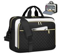 NEWHEY Sacoche pour Ordinateur Portable Femme 17.3 Pouces Grand Sac Pc Portable Housse Ordinateur Imperméable Mallette Sacoche Bandoulière Sacoche Porte Document pour Travail Affaires Université