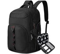 NEWHEY Sacs à Dos pour Ordinateur Portable avec Sac Électronique Grande Sac a Dos Ordinateur 17.3 Pouces Voyage Homme Imperméable Sac a Dos PC Portable Nior