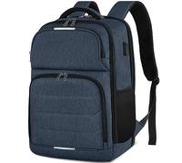 NEWHEY Sacs à Dos pour Ordinateur Portable Homme avec USB Charging Port Sac a Dos Voyage Grande Capacité Sac a Dos PC Portable Femmes Bleu