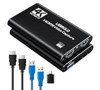 Newhope Carte de capture HDMI pour streaming, Full HD 1080p 60 fps Capture USB 3.0 pour caméra de streaming/Xbox/PS4/PS5/Switch/PC