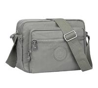 NEWIROVE Sac Bandoulière Femme Décontracté Moyen - Sacoche Besace Légère Pour Le Shopping, Le Travail et Les Voyages, Gris