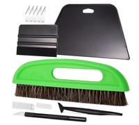 NEWISHTOOL Kit d'outils de lissage pour papier peint, brosse de lissage pour papier peint, grande raclette de lissage, raclette et couteau coupant, outils pour papier peint pour décoller et coller le