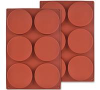 Newk Lot de 2 moules à gâteau ronds en silicone de 10 cm