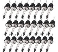 Newk Lot de 24 becs verseurs en Acier Inoxydable avec Bec Conique Classique avec Bouchons en Caoutchouc, Convient pour Verser de l'alcool, du vinaigre, du sirop ou des huiles d'olive