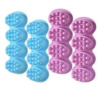 Newk Lot de 4 moules à savon de massage, 141,7 g, moules en silicone pour la fabrication de barres de cheveux, masseurs à l'eau de rosemay, barres de shampooing et barres de lotion