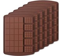 Newk Lot de 6 moules en silicone pour chocolats, bonbons et barres énergétiques