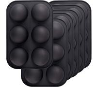 Newk Lot de 6 moules en silicone semi-sphériques à 6 cavités pour faire des bombes de chocolat, des gâteaux, de la gelée, du pudding, de la mousse en forme de dôme - Noir