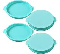 Newk Moule à gâteau rond en silicone, 4 paquets de disque en silicone comme moule pour gâteau, sous-verres en résine, savon fait à la main - 8" Vert