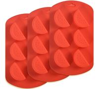 Newk Moule en silicone en forme de fruit - 4 paquets de 6 cavités pastèque 3D ustensiles de cuisson antiadhésifs de qualité alimentaire pour savon, glaçons, bonbons, fondant, chocolat