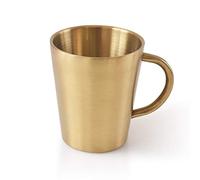 Newk Stainless Steel Tumblers, 10 Oz / 300 ml Metal Cup, Double Wall Drinking Mug for BBQ/Home/Office/Party/Driving -Tyrant Gold