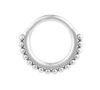 NewkeepsR 1,2×8mm Titane Hypoallergénique Bijoux de Piercing pour Septum et Helix, Anneau Clicker Cartilage Segmenté, Anneau Rond Orbital avec Boules Tribales