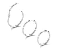 NewkeepsR 3 anneaux hypoallergéniques pour nez 20G/18G/16G14G/12G/10G/6G/8G 316L segment clicker en acier or/or rose/noir/bleu/rose/arc-en-ciel, Acier inoxydable, Pas de pierre précieuse